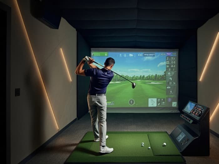 Golf simulator at Ashtech Presidential Towers