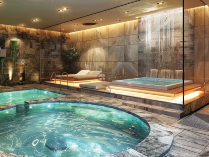 Spa hot pool at Ashtech Presidential Towers