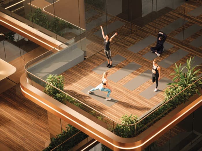 Yoga and Zumba deck at Ashtech Presidential Towers