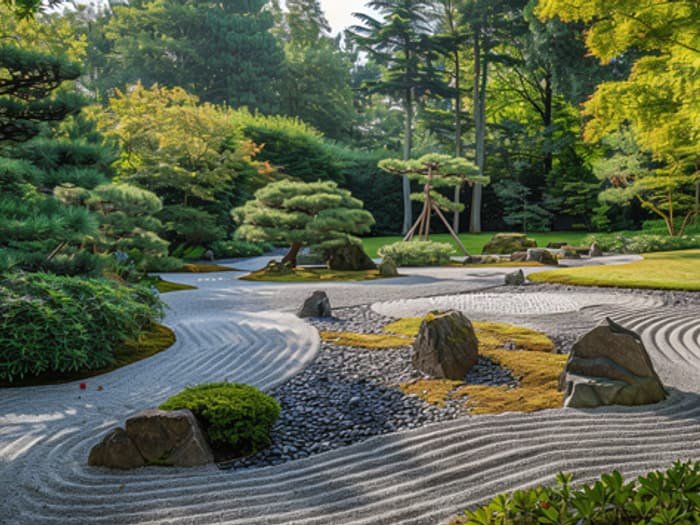 Zen garden at Ashtech Presidential Towers