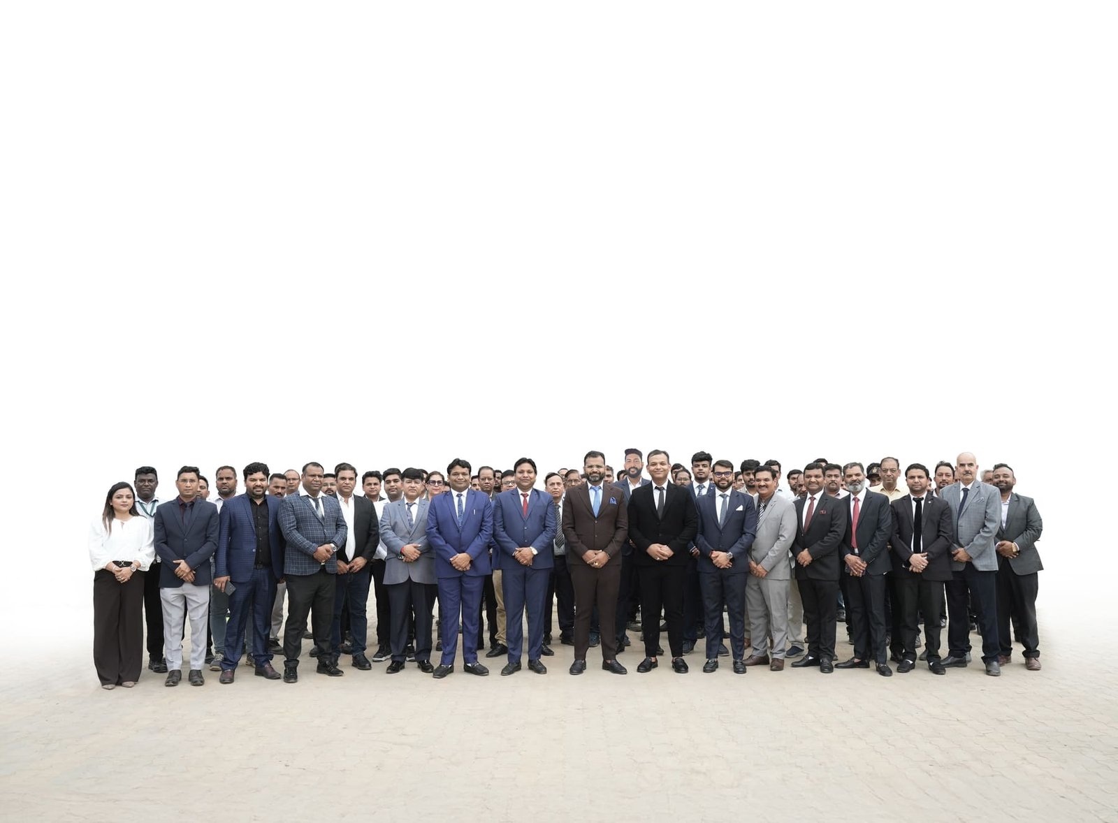 The Ashtech Group team assembled on site, part of a workforce of over 1200 professionals