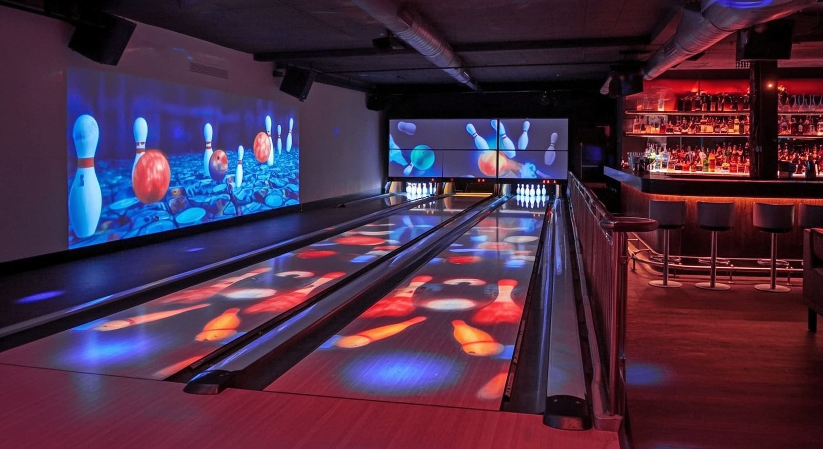 Bowling alley in the clubhouse at Ashtech Presidential Towers