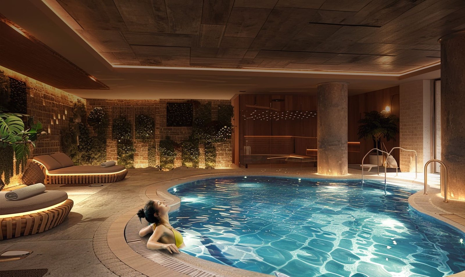 Spa with hot and cold pool at Ashtech Presidential Towers